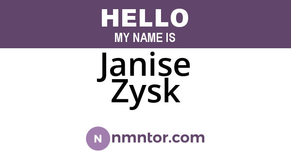 Janise Zysk