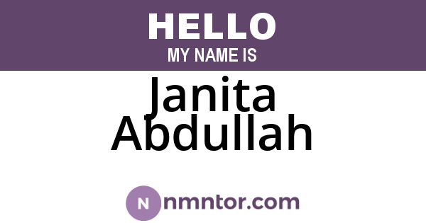 Janita Abdullah
