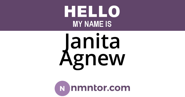 Janita Agnew