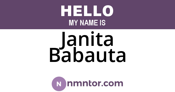 Janita Babauta