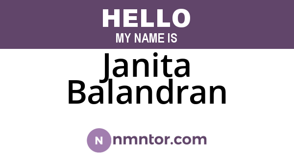 Janita Balandran