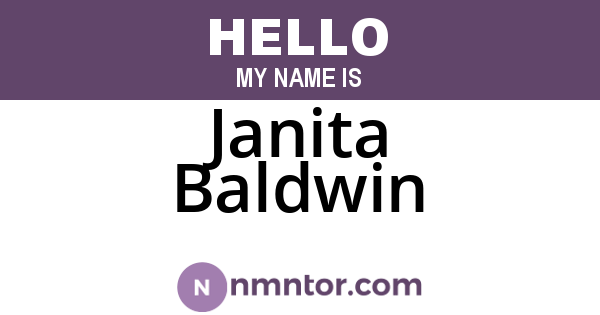 Janita Baldwin