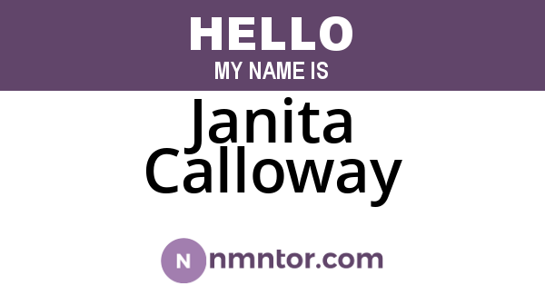 Janita Calloway