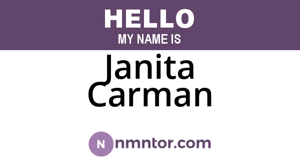 Janita Carman