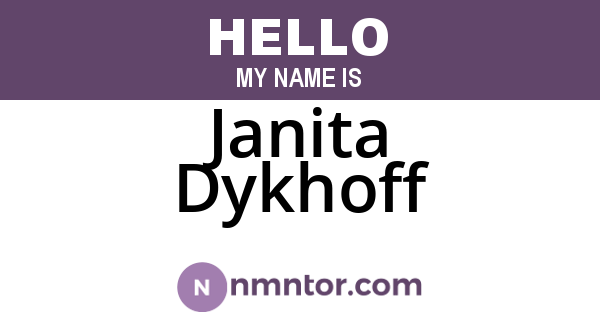 Janita Dykhoff