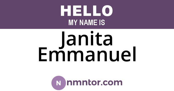 Janita Emmanuel