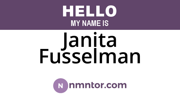 Janita Fusselman