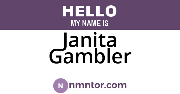 Janita Gambler