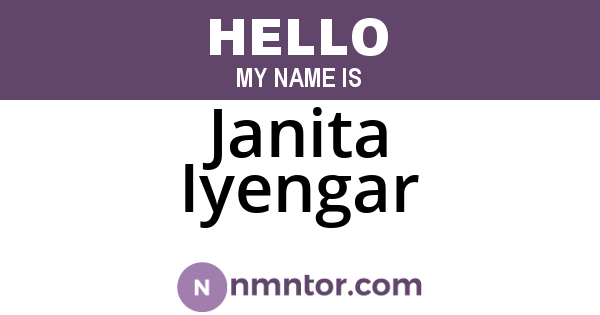 Janita Iyengar