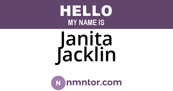 Janita Jacklin