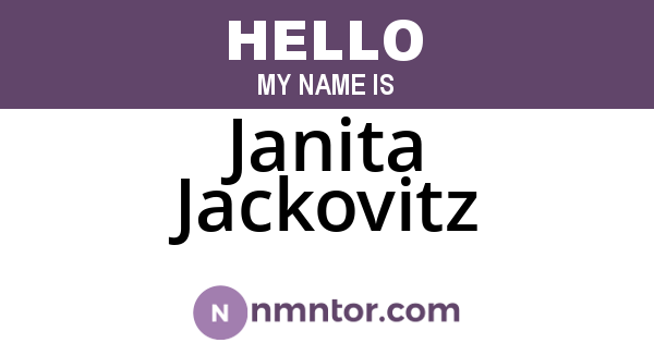 Janita Jackovitz