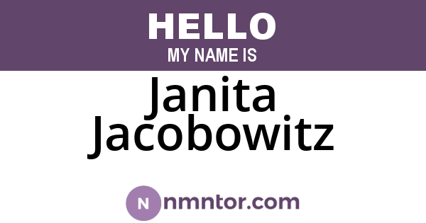 Janita Jacobowitz