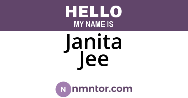 Janita Jee