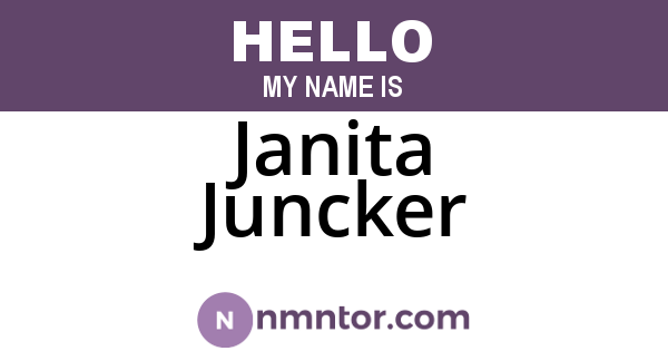 Janita Juncker