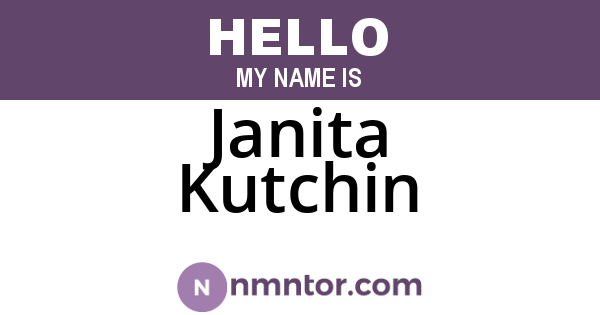 Janita Kutchin