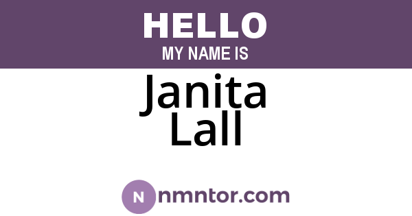 Janita Lall