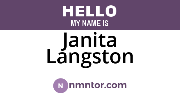 Janita Langston