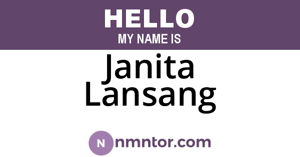 Janita Lansang