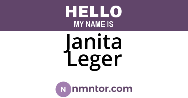 Janita Leger