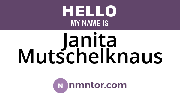 Janita Mutschelknaus