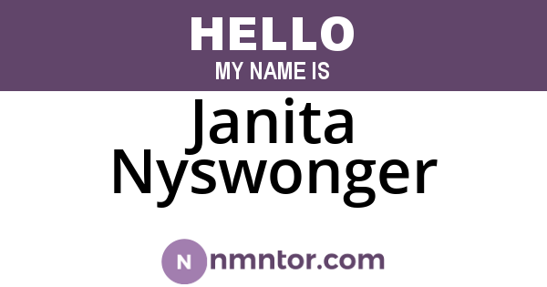 Janita Nyswonger