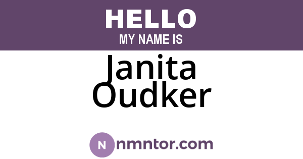 Janita Oudker