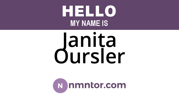 Janita Oursler