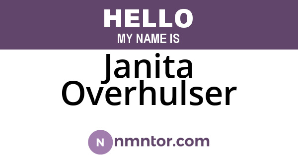 Janita Overhulser