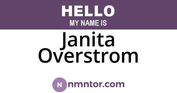 Janita Overstrom