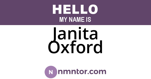 Janita Oxford
