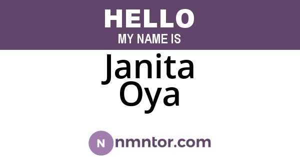 Janita Oya
