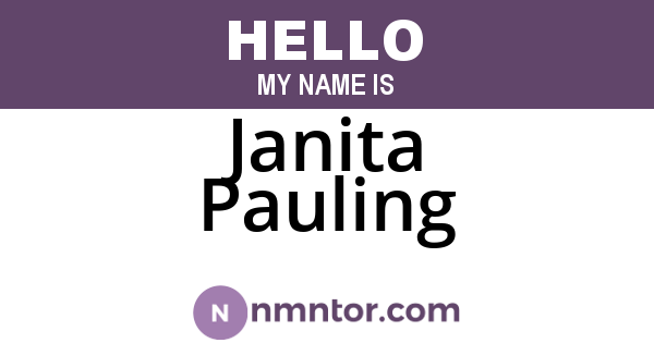 Janita Pauling