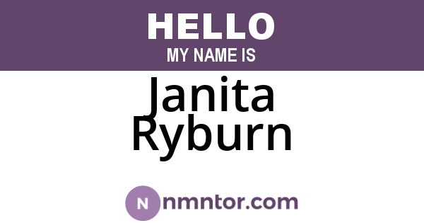 Janita Ryburn