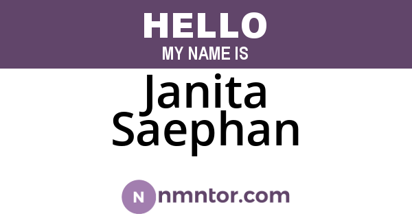 Janita Saephan