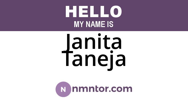 Janita Taneja