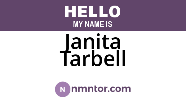 Janita Tarbell