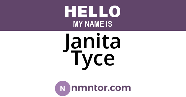 Janita Tyce