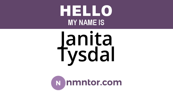 Janita Tysdal