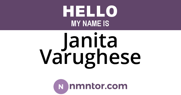 Janita Varughese