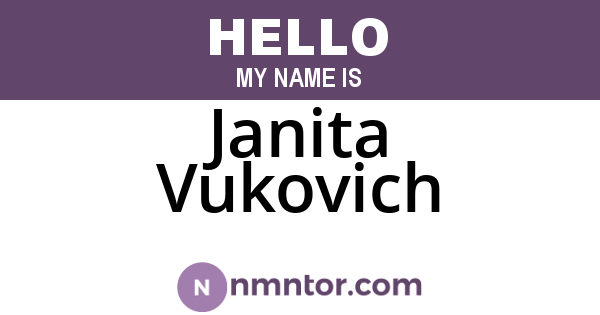 Janita Vukovich