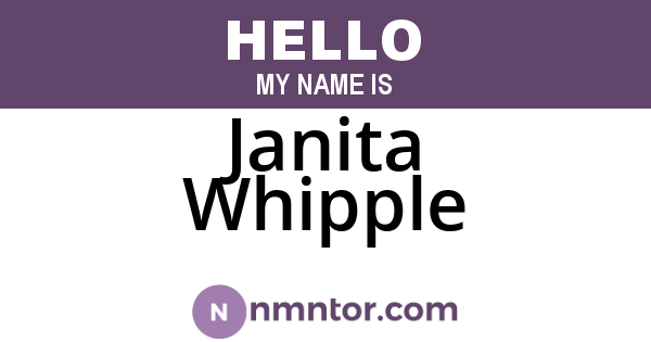 Janita Whipple