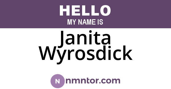 Janita Wyrosdick