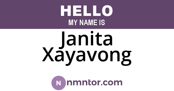 Janita Xayavong