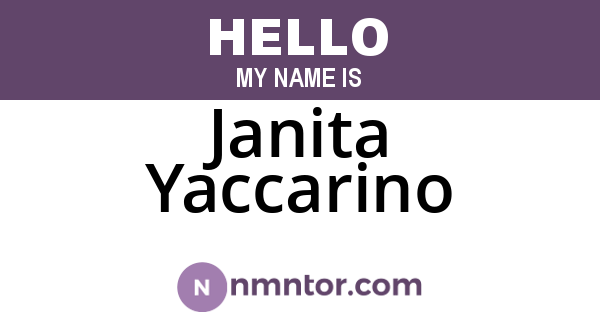 Janita Yaccarino