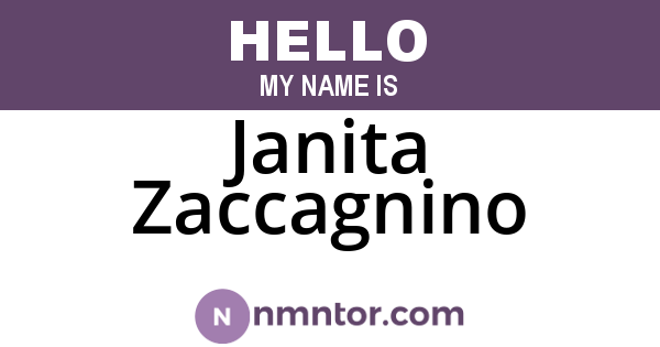 Janita Zaccagnino