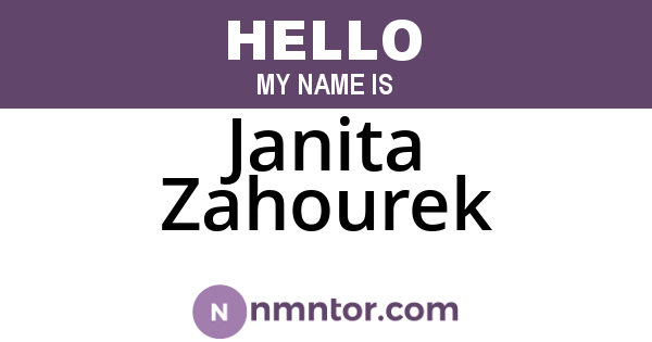Janita Zahourek