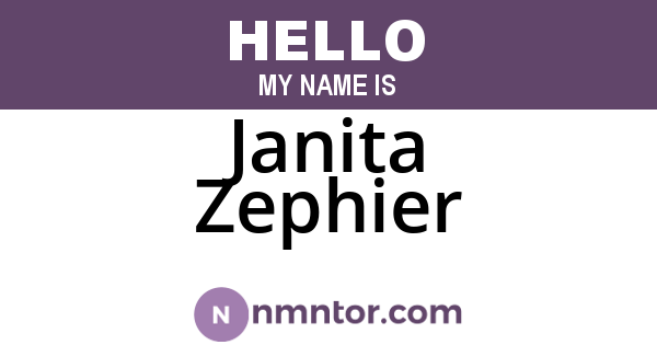 Janita Zephier