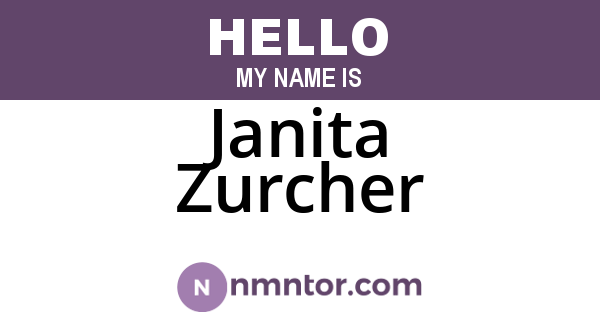 Janita Zurcher