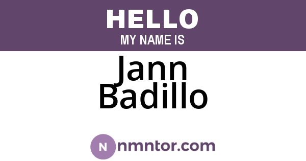 Jann Badillo