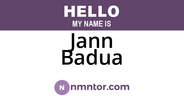 Jann Badua